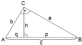 Höhen und Kathetensatz im Rechtwinkligen Dreieck