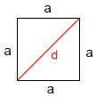 Diagonale im Quadrat